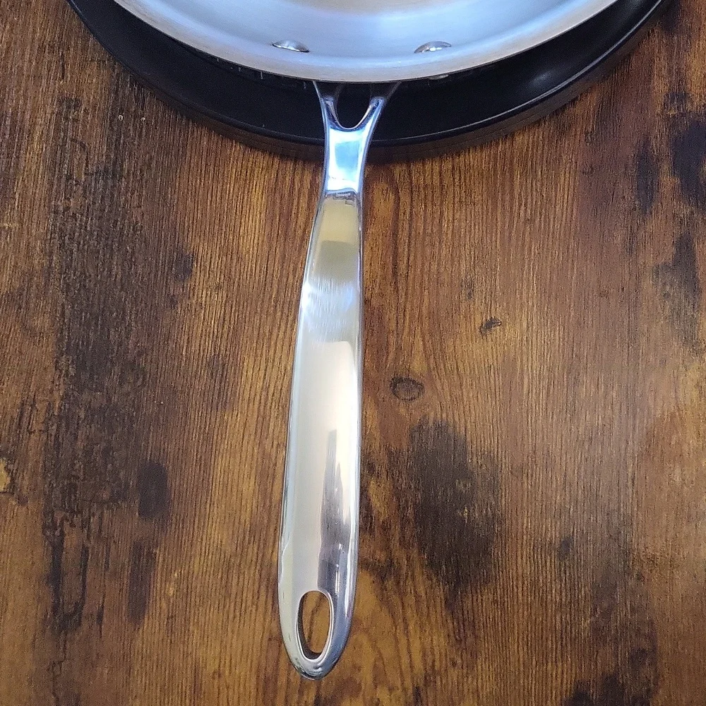 Sur La Table Stainless Steel 12” Skillet Fry Sauté Frying Pan Double Handle